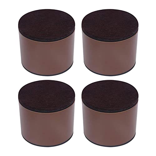 LZVMLNQI 4 elevadores de cama, protector para patas de sofá, debajo de la cama, ahorro de espacio, color marrón, 80 x 52 mm
