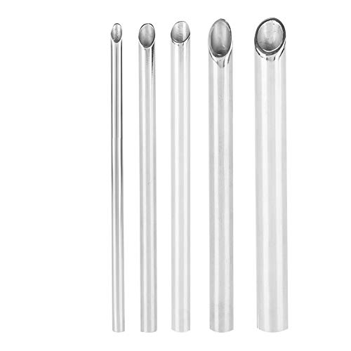 5Pcs/1 Set Body Piercing Needle, Stainless Steel Piercing Receiving Tube Body Jewelry Holding Piercing Tool for Ear Body Nose Lip Navel Piercing Needle Pierce Tool