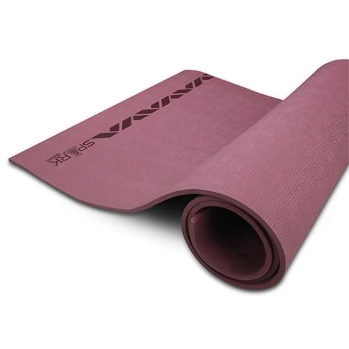 Image of Nivia Spark EVA Yoga Mat for Men & Women, 8 mm with Carry strap, Anti Skid, Exercise Mat for Home Workout, Foldable yoga mat, For Gym Exercise /Fitness (Wine)