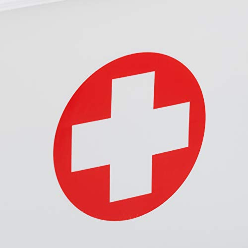 Relaxdays First Aid Box, Shelves, Case To Keep Medications Safe, Plastic, HWD: 21x30x14.5 cm, White, polypropylene, 21 x 30 x 14 cm Relaxdays First Aid Box, Shelves, Case To Keep Medications Safe, Plastic, HWD: 21x30x14.5 cm, White, polypropylene, 21 x 30 x 14 cm