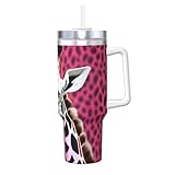 Compagnon d'activités de plein air : convient pour le camping, la randonnée, les pique-niques ou les voyages en cabine, ce gobelet de voyage imprimé girafe rose garde les boissons à la bonne température tout en étant assez robuste pour gérer les environnements extérieurs.