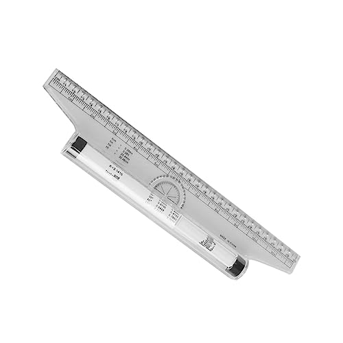 LckCryspho 平行定規 ローリングツール 、 製図用 多機能 測定目盛り付き 円描画可能 学生 アーティスト向け (アソートカラー)