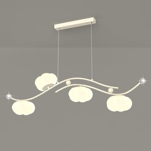 Luminaire suspendu blanc 4 lampes acrylique fini les zones d'ombre cuisine