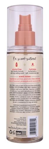 Image of Tree Hut Coco Colada Hair & Body Mist, Alcohol-Free Body Spray, 6 Fl Oz (Pack of 12)