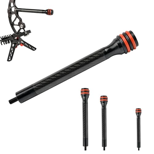 FENJANER Archery 8″ Bow Stabilizer- Carbon Fiber Bow Balance Bar with Damping System for Compound/Recurve Bow Hunting Archery Accessory Equipment (8 Inch)