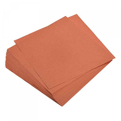 sourcing map Origami Papel Doble Cara Naranja Rojo 5.9" x 5.9" Cuadrado Hoja para Arte Artesanía Proyecto, Principiantes, Regalos Decoración 100 Hojas Cover