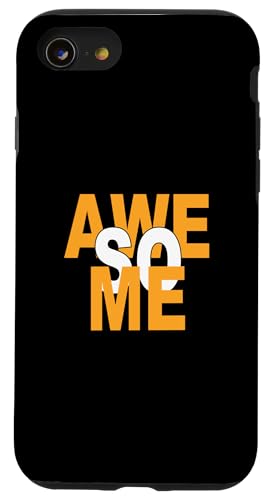 �I�����W�F Awe-so-me �I�����W�O���t�B�b�N �X�}�z�P�[�X iPhone SE (2020) / 7 / 8 �p