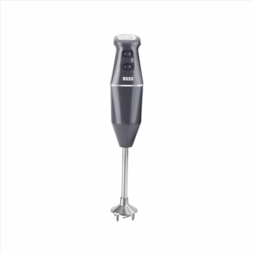 Image of BOSS Crystal Hand Blender | Specially designed Aerator Blade | Powerful 275W Motor | 2 Speed operation | Grey | Wall bracket for storage, 3 year warranty*