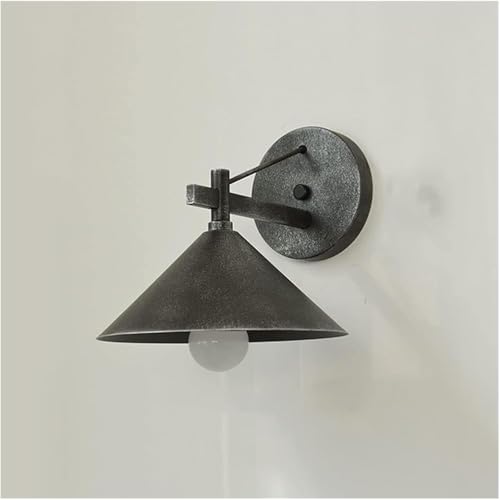 BTZHY Lampione da Esterno Applique da Parete Antica in Ferro battuto, Applique da Parete Americana per Esterni, Impermeabile, E27, antiruggine, Lanterna da Parete, lampadario
