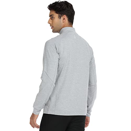 DEOLAX Mens Quarter Zip Pullover Solid 1/4 Zip Pullover Mens Athletic Long Sleeve Sweatshirt Mock Neck Golf Shirts for Men4