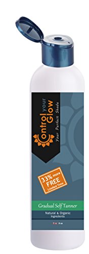 Self Tanning Lotion Gradual, Organic & Natural, Face & Body, Control Your Glow Gradual Tanner by...