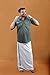 Malayali Fashion Men’s Velcro Dhoti/Mundu/Veshti – Pure Cotton Ready To Wear Double Layer Mundu with 2