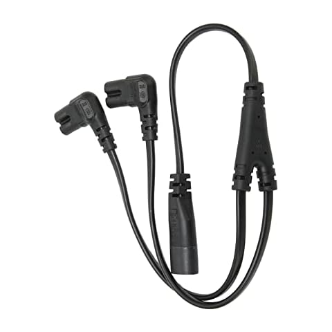 Elprico Y Splitter AC Power Cord, IEC320 C8 Male to Dual C7 Female Power Cord 1 in 2 Out AC Power Splitter Cable for LCD Monitor, Desk Lamp, Speakers, Printers Cover