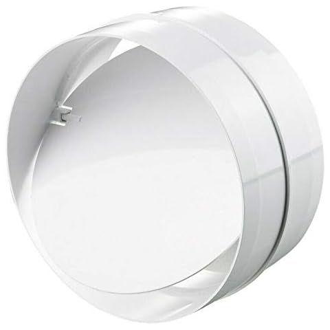 FANTRONIX Circular Connector with Backdraught Shutter 150mm - 6 inch Dia. Non-Return Damper Flap to Connect Duct Pipe or Flexible Ducting Hose Cover