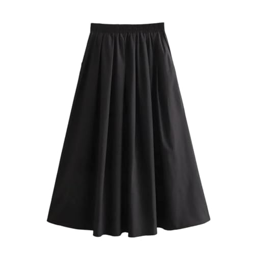 Women Plaid Lace Up Skirt High Waist Midi A-Line Casual Chic Streetwear Swing Comfortable Skirt