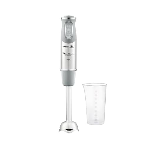 Moulinex QuickChef DD65AD Batidora de Mano de 1000 W, 10 velocidades con vaso medidor, protección antisalpicaduras, mango antideslizante, alta potencia y velocidades regulables