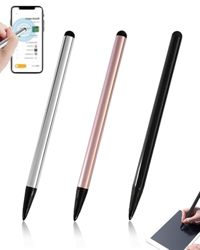 UYRVAPE 3 Piezas lapiz para tablet, lápices capacitivos universales para pantalla táctil, lápices ópticos para todas las tabletas, para iPhone iPad Samsung Galaxy Surface Lenovo, etc