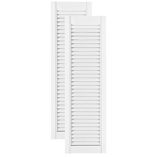 Lamellentüren Holz 2er Pack 294x993 mm | Holztür aus massiver Kiefer mit MDF Lamellen | Möbelfronten für kreative Renovierung | Lamellentür für Garderobe, Küche oder Wohnzimmer | Weiß lackiert Lamellentüren Holz 2er Pack 294x993 mm | Holztür aus massiver Kiefer mit MDF Lamellen | Möbelfronten für kreative Renovierung | Lamellentür für Garderobe, Küche oder Wohnzimmer | Weiß lackiert