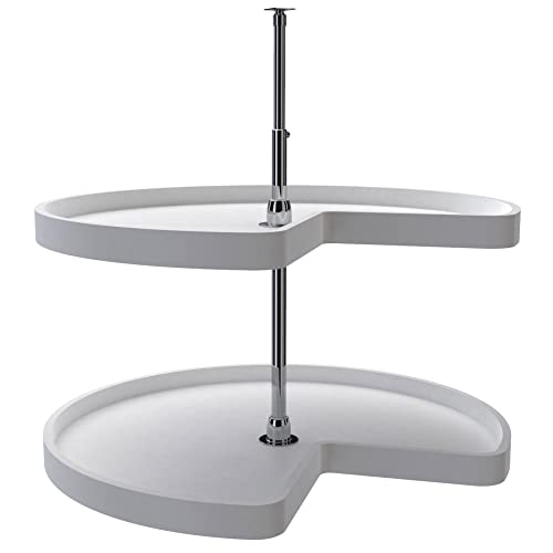 Rev-A-Shelf 32' Kidney Shaped Dual Tier Lazy Susan Organizer for Corner Base Kitchen Cabinets...