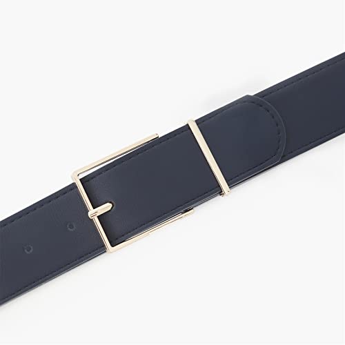 Women Wide Waist Belt for Dresses Jeans with Gold and Silver Buckle4