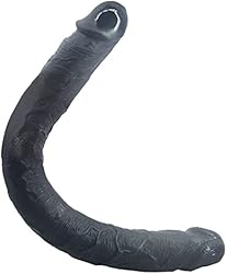 SXOVO Consolador Doble de Silicona, Réplica de Pene Realista y Flexible Juguete Sexual Dong de Silicona para Mujeres Lesbianas Homosexuales (46cm)