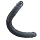 SXOVO Doppeldildo, Realistische und Biegsame Penis-Nachbildung Dong Sex Spielzeug für Frauen Lesbisch Homosexuelle (46cm) (Schwarz)
