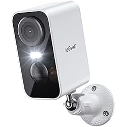 Cámaras De Seguridad Wifi Exterior ieGeek 2K Camara Vigilancia WiFi Exterior/Interior sin Cables, Cámara de Vigilancia Exterior con Batería Recargable, 10M Visión Nocturna Colorida, Detección de Movimiento PIR, Audio de 2 Vias