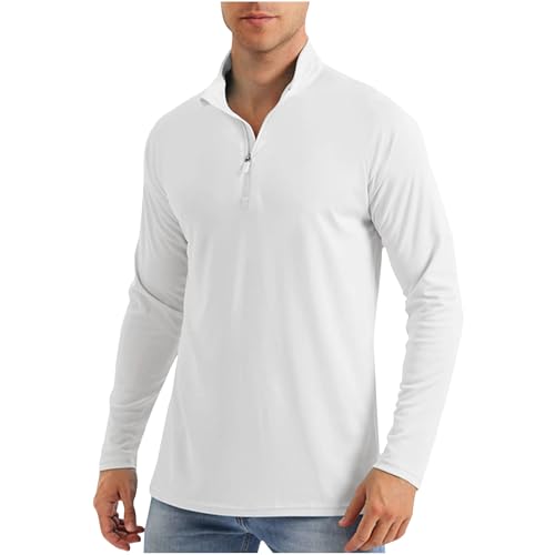 Fishing Shirts for Men Long Sleeve Quarter Zip Sun Protection UPF 50 + Tees Fishing Running Rash Guard T-Shirt Outdoor - Main Image