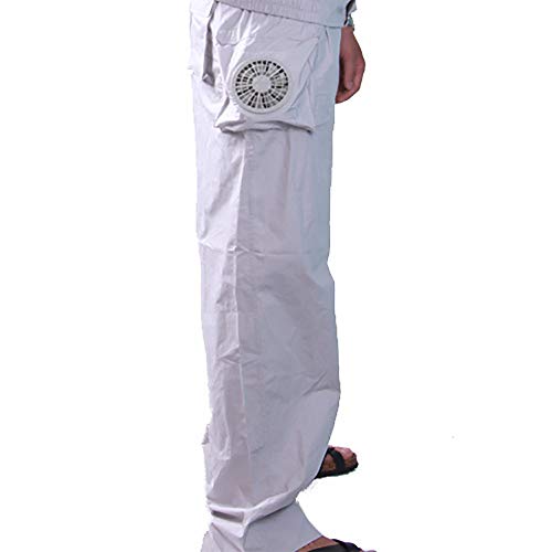 Roboraty Pantalon De Ventilateur De Refroidissement, Pantalon De Travail - pour Le Camping Et Le Vélo De Voyage De Pêche D'été,Lightgray-XXL Cover