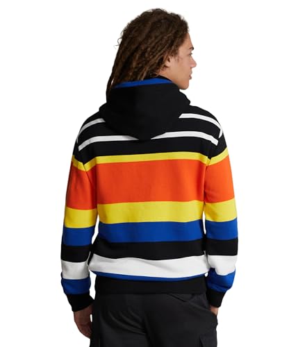 POLO RALPH LAUREN Men's Logo Striped Fleece Hoodie2