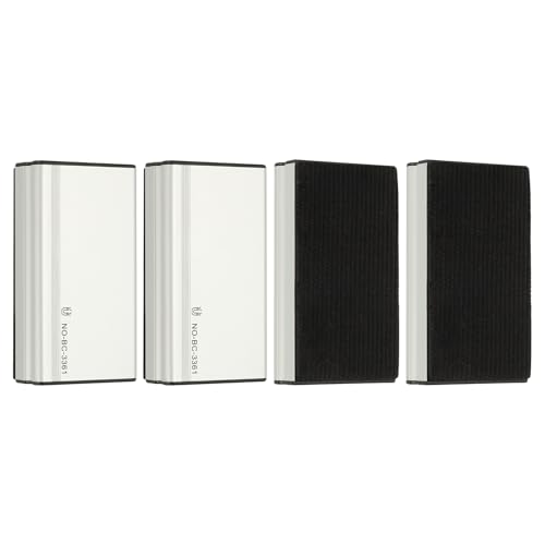 PATIKIL 4 Pack Magnetic Dry Erase Eraser, 2x3.7in Aluminum Magnetic Whiteboard Eraser Metal for White Board Glass Calendar Board Fridge Refrigerator Office Supplies, Small, 50x93mm