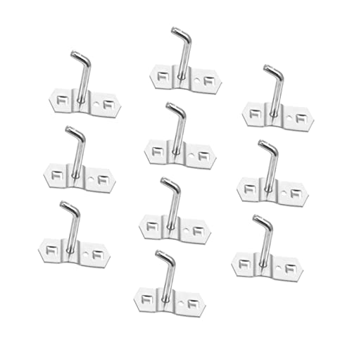 PRETYZOOM 10 Ganchos De Pared De Hierro Resistentes Para Tablero Perforado De 2,5 Cm, Perchas Multiusos Para Organizar Herramientas y Estantes El Hogar o Taller
