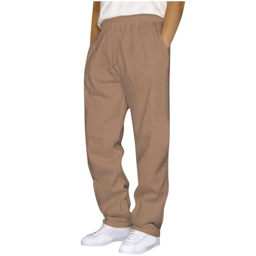 Pantalon de loisirs pour homme hiver coupe ample grande taille polaire