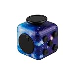Fidget Cube-Sensory Cube for Stress Anxiety Relief 6 Different Functions Finger Cube for Adults Office Classroom Home Killing Time(Starry Sky)