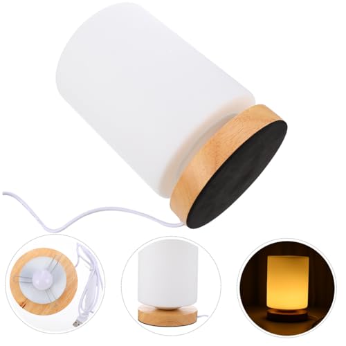 Lámpara LED de madera táctil para mesa de noche miniatura 4
