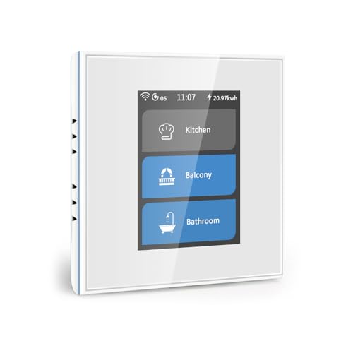 LANBON L8-HS LCD 1/2/3 Gang Smart Light Switch, Smart Switch Integrated Homekit/Tuya/Smart Living Systems, WiFi Touch Smart Home Light Switch for Amazon Alexa, Google Assistant, Neutral Wire Required