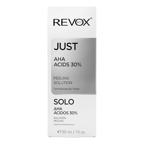 REVOX B77 - Just AHA Acids 30%, 30 ml, Peeling Químico Facial, Sérum Exfoliante, Iguala Tono de Piel, Suaviza y Elimina Líneas Finas, Exfoliación Suave de la Piel, Fórmula Ligera de Rápida Absorción - imagen 3