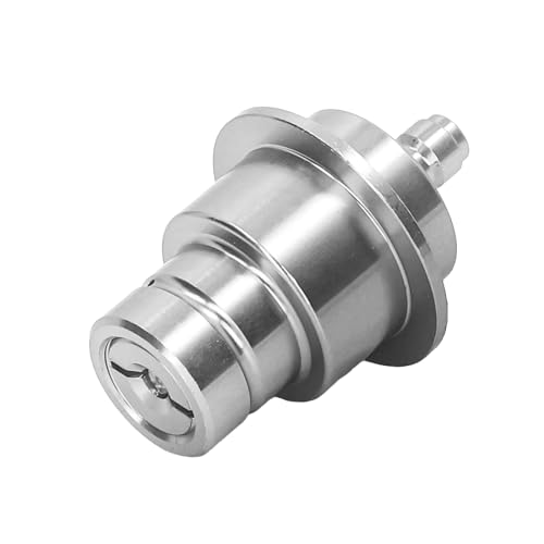 HSOKEW CO2 Adapter, 8mm Soda CO2 Cylinder Quick Connect for Large CO2 Storage Tanks Soda Machine Pink CO2 Cylinder System Compatible with Soda Terra Duo Soda Water Maker Machine (Silver)