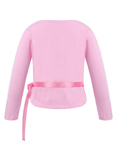 JanJean Kids Little Big Girls Ballet Dance Crossover Cardigan Classic Long Sleeve Dance Sports Gymnastic Wrap Top Dancewear2