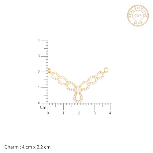GIVA 925 Silver Golden Enamoured In Love Mangalsutra | Gifts for Girlfriend, Gifts for Women and Girls |With Certificate of Authenticity and 925... - Image 5