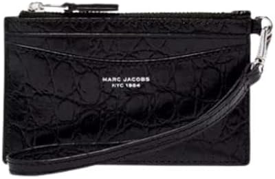 Marc Jacobs The Slim 84 Croc-Embossed Top Zip Wristlet Wallet