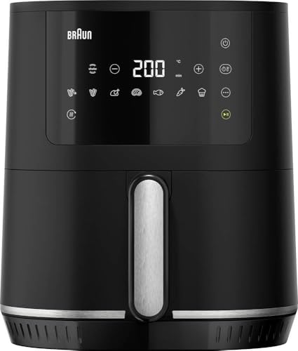 Braun MultiFry 5 HF5030 Digitale Heißluftfritteuse, 6L Airfryer, 80-220°, 8 Programme, spülmaschinenfester Korb, Touch-B...