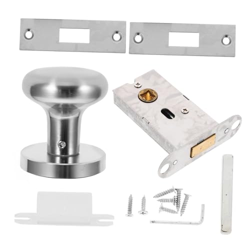 Didiseaon Cerradura de Pomo Metálico de Acero Inoxidable Diseño Moderno sin Llave para Armarios y Puertas Interiores de Dormitorio Apartamento y Baño Fácil Instalación y Uso Multipropósito