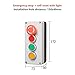 QOYCEPVNH Control Box with Light Button Switch 24V/220V with Emergency Stop self Reset Industrial Waterproof(4 R rotateRGY,24V)