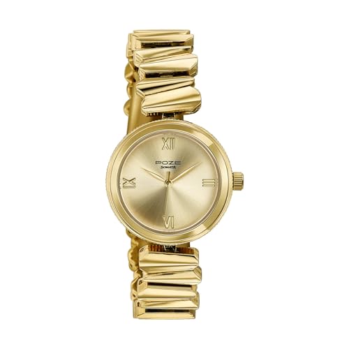 Image of Sonata Poze 8 Quartz Analog with IPG Dial IPG Alloy Strap Watch for Women - SP80172YM01W