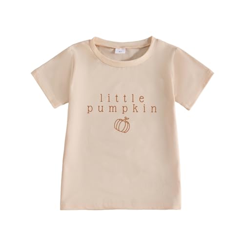 Toddler Kids Halloween T-Shirt Cute Pumpkin Boo Turkey Graphic Tees Thanksgiving Shirt for Boys Girls