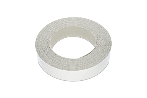 WoodPress® Borde de melamina blanca perlada de 19 mm, cinta de chapa prepegada - rollo de 7,5 m - planchado para una fácil aplicación - cubrirá el borde de un panel de MDF estándar Cover