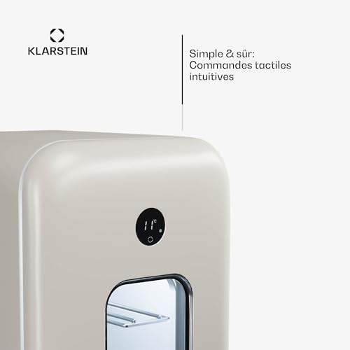 KLARSTEIN Vinoteca para Vinos, Nevera Vino Una Zona, Botellas Vino, Proseco y Cervezas, Vinoteca Pequeña Puerta Cristal para Interior y Exterior, Nevera para Vinos Capacidad 15 Botellas - imagen 5