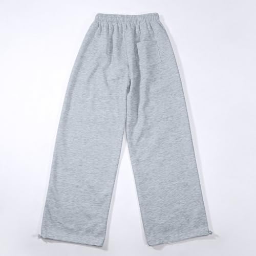 Baggy Sweatpants for Teen Girls Oversized Wide Leg Loose Drawstring Pants High Waist Lounge Athletic Joggers with Pockets3