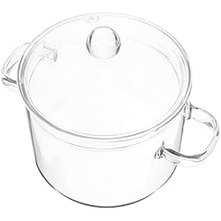 Cacerola De Vidrio Para Estufa Cacerola Borosilicato Olla De Cacerola Transparente Olla De Borosilicato Resistente Con De Tapa Estufa Olla A Fuego Lento Mini Cacerolas Con Tapa Cacerola Pasta